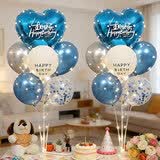欧妮姿生日场景布置生日气球装饰布置男孩儿童布置装饰氛围道具蓝色