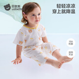 贝肽斯婴儿衣服夏季薄男女宝宝连体衣纯棉新生儿哈衣爬服短袖睡衣空调服