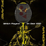 尤尼克斯（YONEX）羽毛球拍单拍yy超轻全碳素碳纤维高磅速度进攻型天斧疾光 nf1000play闪耀黄 4u可拉28磅 电子防伪/假一赔十