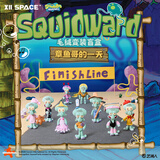 X11 SPACE海绵宝宝 比奇堡章鱼哥的一天系列毛绒盲盒玩具手办公仔周边挂件