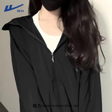 回力防晒衣女防紫外线2026夏季新款大码防晒服黑色冰丝凉感轻薄外套女