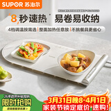 苏泊尔（SUPOR）折叠暖菜板饭菜保温板热菜板 加热菜板 柔性解冻温奶保温（方形） BF4624R832D