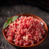 德远斋锡林郭勒草原有机牛肉馅(小颗粒)1kg 国产有机原切牛肉生鲜饺子