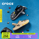 CROCS卡骆驰贝雅卡骆班洞洞鞋轻便耐磨拖鞋一脚蹬休闲鞋|205089 深蓝/辣椒红-4CC 41 /42(260mm)