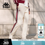 卡帕（Kappa）背靠背2025新款运动长裤女休闲简约针织直筒女款裤子潮K0E62AK03D