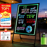 AUCS40*60cm电子荧光板广告板可充电商用摆摊地摊夜市广告展示牌发光黑板支架型led手写荧光屏夜光白板