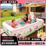 川岛熊儿童充气游泳池加厚大型户外泳池游泳家用宝宝洗澡戏水池1.8米粉
