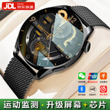 HUXIAVIM智能手表华为鸿蒙安卓苹果IOS系统适用华强北watch gt5 ultra情侣运动心率血压血氧商务腕表礼物 黑网带Pro NFC+双支付+独立音乐+升级芯片 消息提醒+定位导航+超长待