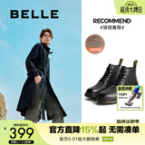 百丽（Belle）潮搭马丁靴男冬季商场同款真皮英伦风休闲靴92267DD0 黑绒里(6孔) 40 (250mm)