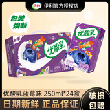 伊利8月优酸乳原味AD钙草莓蓝莓味250ml*24盒早餐奶乳饮料 4月优酸乳蓝莓味24盒