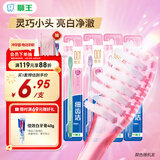 狮王(lion)细齿洁0.01晶彩牙刷4支软毛小巧刷头细致护龈呵护口腔