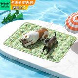 憨憨宠宠物冰垫防水狗垫子夏季降温猫咪凉垫凉席泰迪金毛中小型犬宠物垫 动物园款 XL号 60*90cm