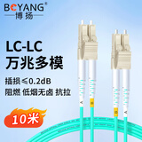 博扬（BOYANG） 万兆LC-LC多模光纤跳线 10米 OM3-300双芯尾纤Φ2.0阻燃低烟无卤LSZH抗弯曲多模光纤线BY-W10552M