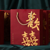 京唐结婚喜糖袋手提礼盒婚礼回礼礼品糖盒结婚伴手礼袋子10个装