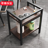 姗姗木艺茶几客厅小桌子麻将桌边几沙发边桌可移动茶水柜茶桌茶台置物架