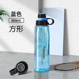 富光太空杯大容量透明带盖过滤提手 户外泡茶杯子便携防漏FG0074 800ml 蓝色【带滤网+提绳】