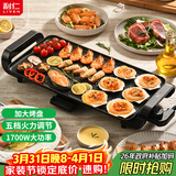 利仁（Liven）烤肉锅电烤盘电烧烤盘家用电烤炉1700W烤肉烤炉五档调火烤肠烤肉盘多功能轻烟不粘KL-J4726