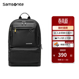 Samsonite新秀丽双肩背包男时尚多功能电脑包韩版休闲书包商务通勤包36B 黑色36b*09003
