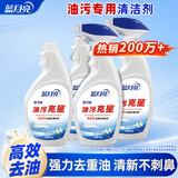 蓝月亮油污克星500g*2+瓶补*2(姜花香) 厨房重油污清洁剂 油烟机油污净