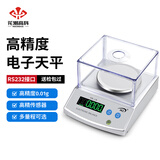 花潮高科（Hochoice）电子天平秤0.001g/0.01g高精度实验室黄金珠宝中药精密称重  【高精准度】圆盘1000g/0.01g