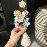 三彩熊景德镇陶瓷花束陶瓷花瓶教新婚礼物伴手礼永生花生日礼物女士