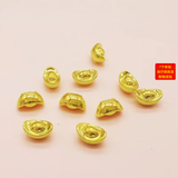 领丰金黄金豆豆金块AU9999足金实心真金豆子收藏节日礼物送女友送朋友 金元宝1g带证签