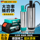 正齐12v锂电池抽油泵两用电动24v抽水泵小型柴油便携式抽油神器油抽子 12V-38型【锂电两用款】+6节电池