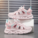 双星童鞋凉鞋夏季透气镂空溯溪鞋跑步女童鞋户外女孩运动鞋 仙女粉30