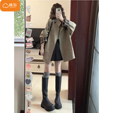 棉致韩系风衣外套女英伦风秋冬季新款潮流高级感立领短款流行大衣 125卡其色【高品质】 L 110-120斤