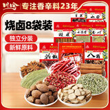 川珍 川珍烧卤香料组合8袋装香辛料八角花椒桂皮干辣椒茴香叶山奈草果