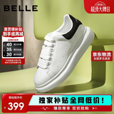 百丽厚底云朵小白鞋春夏女休闲鞋撞色板鞋Z2U1DCM5 黑尾翼-经典款 37