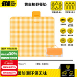探险者（TAN XIAN ZHE）防潮垫户外帐篷垫子防水布铝箔野餐垫子地铺垫沙滩垫多人加宽 【加厚黄白格野餐垫】180*150cm