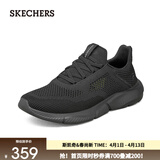 斯凯奇（Skechers）冬季男鞋新款轻便一脚蹬透气网面休闲运动跑步鞋百搭慢跑鞋210281 全黑色/210281-BBK 39.5