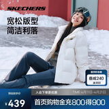 斯凯奇2025冬季保暖时尚百搭男女同款羽绒外套P423U038