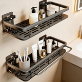 馨沛卫生间置物架浴室免打孔挂件厕所洗手间洗手台墙角架洗澡间置物架