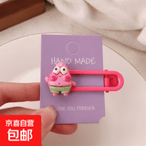 明星同款海绵宝宝发夹女后脑勺派大星可爱刘海夹侧边鸭嘴夹子发卡 02 派大星鸭嘴夹(不带卡片)