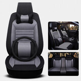 首赋汽车座套座垫适用于大众新宝来朗逸捷达桑塔纳英朗四季通用亚麻 五座全车套装灰色