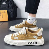 FKF鞋子男鞋春夏季休闲潮流板鞋男生薄款冰丝帆布鞋防滑透气运动鞋 RF-L7771卡其 41