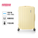 美旅行李箱24英寸拉杆箱可扩容旅行箱大容量密码箱学生薯条箱79B黄