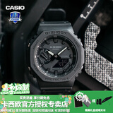 卡西欧（CASIO） 男表女表卡西欧手表男女情侣表学生时尚运动表太阳能双显电子表 GA-2100-1A1PR黑武士