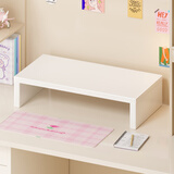 梵俪琳笔记本增高架桌面收纳电脑支架托架小学生宿舍桌上分层垫高置物架 单层白色【加宽笔记本款】