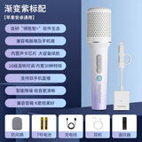 得胜（TAKSTAR）U8  麦克风声卡一体USB话筒苹果安卓手机电脑直播录音收音麦 渐变紫色（适用苹果及安卓手机）无外放功能