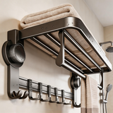 馨沛吸盘毛巾架免打孔卫生间浴室置物架厕所洗手间免钉浴巾壁挂架