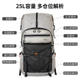 鹰图（INOXTO）25升悬浮背负-专业透气减负-徒步登山旅行必备背包8122浅灰