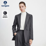 Navigare小帆船女士通勤休闲西服简约利落通勤西装外套2331804506