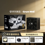 长城（Great Wall）额定1000W X10金牌全模电脑电源（ATX3.1标准/原生PCIe5.1/智慧启停2.0/14CM风扇/支持50系显卡）
