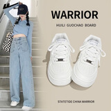 回力女鞋小白鞋女新款春季百搭运动鞋子女透气厚底男女情侣休闲板鞋 白色【潮流款】 41