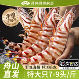 昌鲜园舟山野生竹节虾鲜活船冻斑节虾生鲜海鲜冷冻海虾黑虎虾特大九节虾 1000g(净重)  超大13-16cm【14-18只/斤】