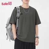 班尼路（Baleno）纯棉短袖t恤男女款夏季220g重磅百搭五分袖上衣2026年高端半袖