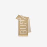 博柏利（BURBERRY）【礼物】围巾男女 徽标装饰羊毛围巾 沙色